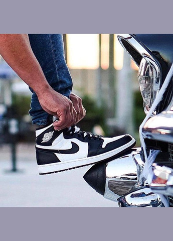 Белые всесезонные кроссовки air jordan 1 retro black white 39 Nike