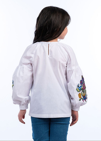 Белая цветочной расцветки блузка Edelvika