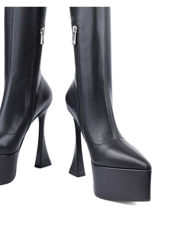 Жіночі Чоботи L2318T-2 Чорний Штуч. шкіра MIRATON (304529454)