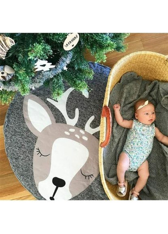 Килимок для дітей Мemos Сірий Оленя м'який коврик для повзання та відпочинку ProDobro Серый Олененок (365441624)