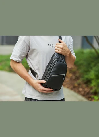 Кожаная нагрудная мужская сумка слинг 563732-1W Tiding Bag (305686463)