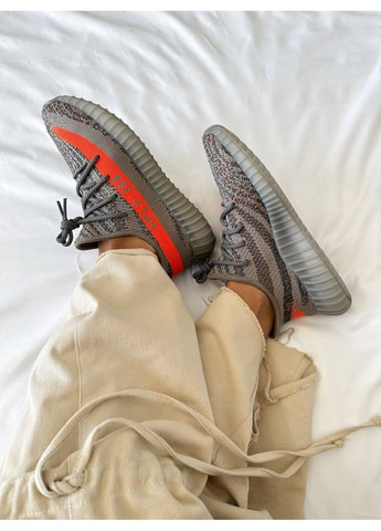 Сірі Осінні кросівки чоловічі adidas yeezy boost 350 v2 dark beluga reflective адідас ізі буст No Brand