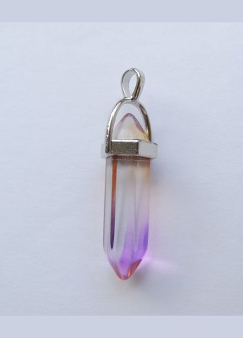 Кулон підвіска на шнурку маятник з натурального каменю прозорий Аура кварц з натурального каменю St-2456 Різнобарвний Liresmina Jewelry (294051983)