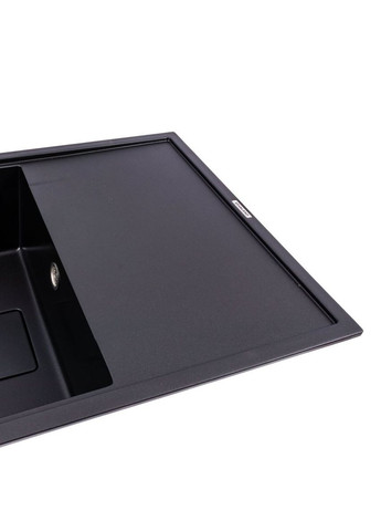 Комплект: Мойка гранитная 7850 GALANS + Смеситель Q411MB + Сифон (Черный) Valeso (353495498)