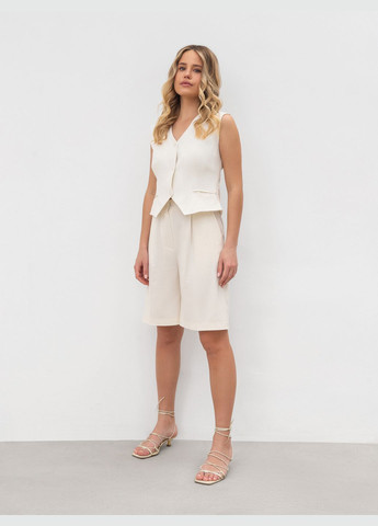 Шорти-бермуди "" з високою посадкою Молочний Romashka Барнет (308796578)