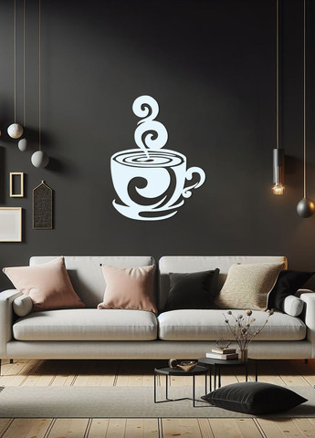 Настенный Декор в комнату, интерьерная картина из дерева "Кофе на двоих", стиль минимализм 25х20 см Woodyard (291843289)
