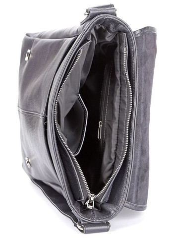 Шкіряна сумка крос боді чоловіча месенджер через плече чорна 00919 Shvigel (329195195)