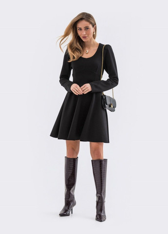 Чорна сукня-кльош чорного кольору в класичному стилі Dressa