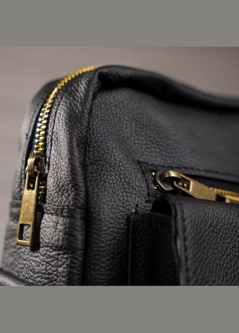 Сумка чоловіча з натуральної шкіри через плече Vintage з потайними кишенями чорна (sku_14649) No Brand (328922041)