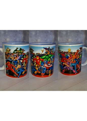 Чашка с принтом Герои Марвел No Brand (369764855)