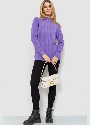 Бузковий зимовий светр жіночий, колір світло-пудровий, Ager