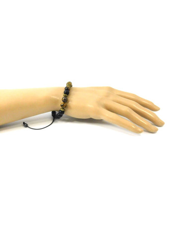 Браслет-шамбала Тигрове око, Шунгіт, Гематит 17 Fursa fashion (322316180)