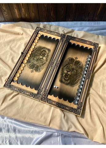 Нарди з дерева "Лев", 60×28×8 см, арт.193010 GrossMeister (295924406)