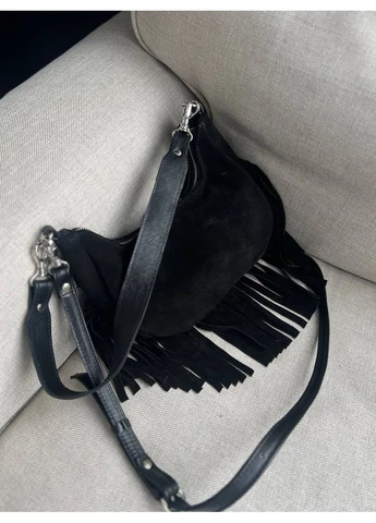 Сумка багет из натуральной кожи средняя 1824 201-4620 черная ARTiS Bags (391172854)