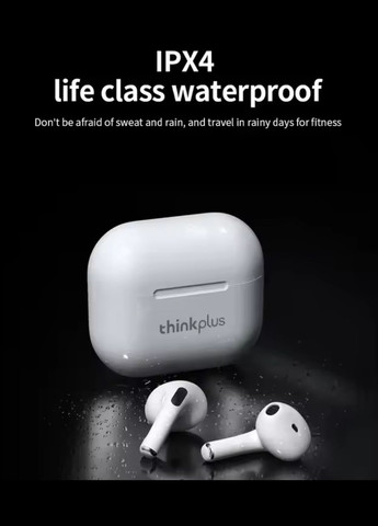 Беспроводные наушники LP40 Белые с зарядным отсеком Lenovo (322429466)