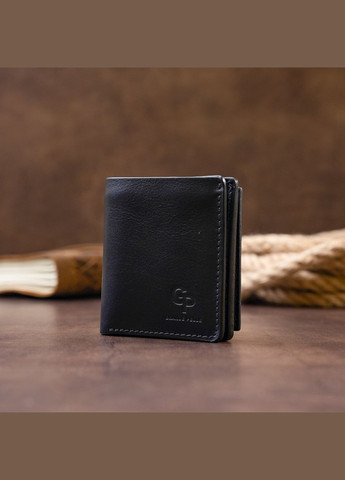 Вертикальне глянсове Шкіряне чоловіче портмоне з накладною монетницею 11332 Синє Grande Pelle (306881983)