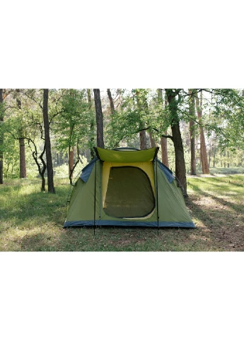 Палатка кемпинговая Tribe Meteora 4 четырехместная двухслойная 210x230x115 см оливковая No Brand (401270062)