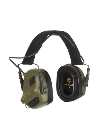 Активні захисні навушники Earmor M31 Plus з кріпленням Чебурашка Earmor M16A (Оливковий) No Brand (332636347)
