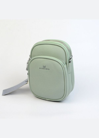 Зелена вертикальна жіноча міні сумочка крос боді для телефону на три відділення Alex&Mia (338182423)