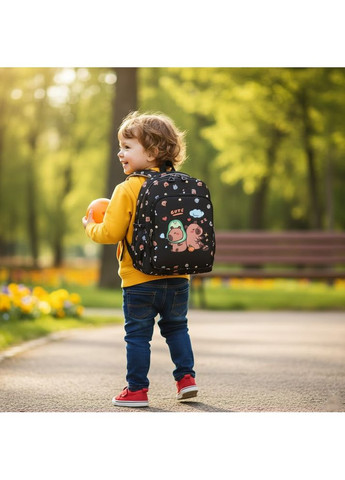 Школьный рюкзак 3в1 КАПИБАРА (пенал, сумка для обуви) 28x38x13 см / Детский портфель / Рюкзак детский Вірний друг (367060797)