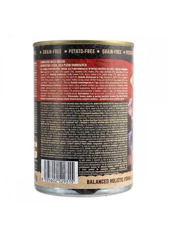 Влажный корм Lamb & Wild Boar для собак, ягненок и кабан, 400 г Carnilove (355256406)