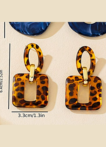 Сережки акрилові Леопардові No Brand (325830957)