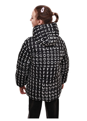 Черно-белая зимняя куртка зимняя для девочки подростка AMMY