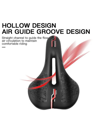 Седло Rainproof PU с вентиляционным отверстием, черное с синим (1057-blue) Lietu (370604405)