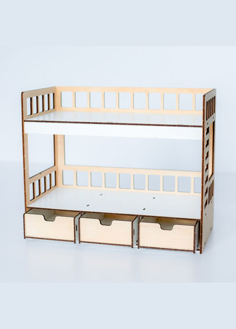 Двухъярусная кровать для Барби с выдвижными ящиками Eco (kmb006eco) NestWood (303632973)