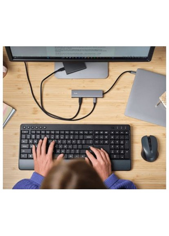 Концентратор (25136_TRUST) Trust USB-C to 5xUSB-C aluminium 0.1m grey (366694587)
