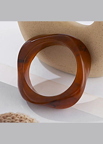 Браслет акриловий Кофейный с янтарным принтом No Brand (331332505)