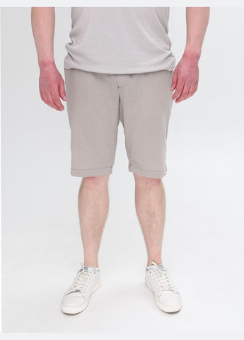 Шорти чоловічі світло-сірі бавовняні на резинці Wise Пряма (293057413)