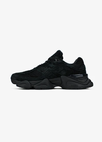 Чорні Осінні кросівки чоловічі і жіночі new balance 9060 triple black | нью баланс 9060 чорні No Brand