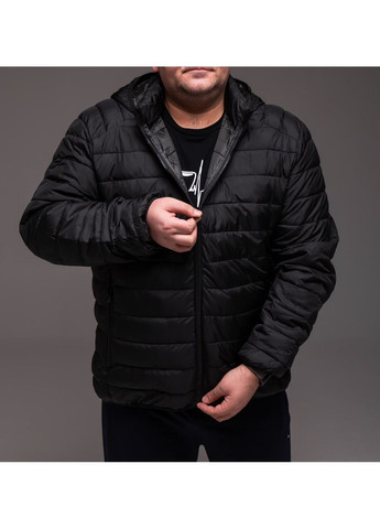 Черная мужская куртка черная демисезон утепленная батал No Brand