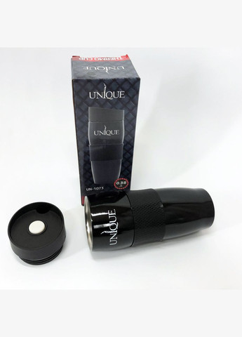 Термокухоль UN-1073 0.38 л, Термос для питної води туристичний. Колір: чорний Unique (364664666)