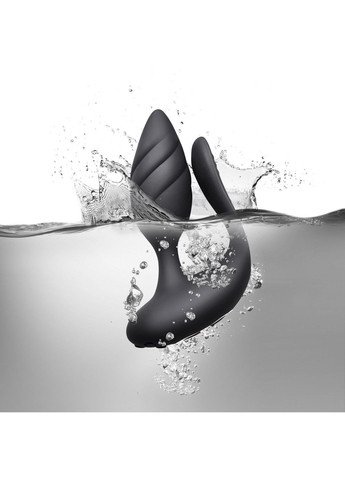 Анально-вагінальний вібратор для пар Cocktail Black, пульт ДК Rocks Off (333332319)