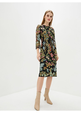 Комбинированное гипюровое платье с цветочной вышивкой - ua42 / eu36 Iren Klairie