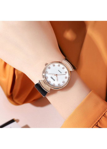 Часы Rose Gold Черные Женские Кварцевые Стрелочные Люминесцентные Водонепроницаемые ProDobro (367264203)