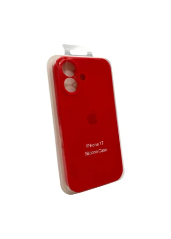 Силиконовый чехол с закрытой камерой для iPhone 17 Red No Brand (379429597)