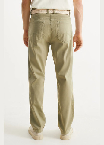 Хаки кэжуал демисезонные брюки C&A