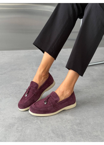 Женские лоферы женские бордовые замшевые nikart с анатомической колодкой | бордовые (355796220)