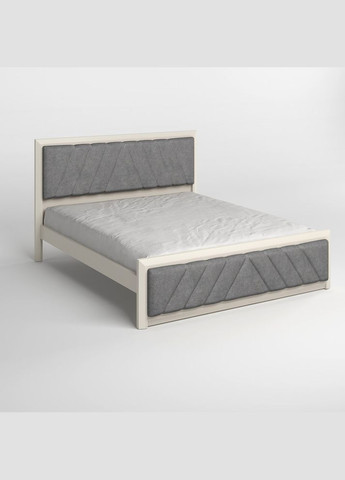 Двоспальне дерев'яне ліжко Барселона Б2 (S0505Y30R)/Аляска 93 (Сірий) 160х200 см (MBG-13593) Mebigrand (368283151)