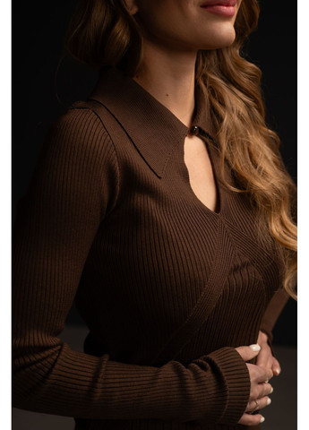 Коричневый поло "капля" Merge