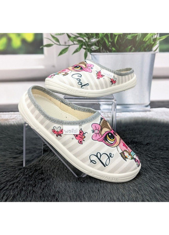 Серые тапочки детские для девочки Waldi