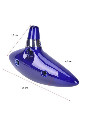 Керамічна окарина 12 отворів з чохлом і підставкою No Brand (370872808)