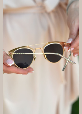 Окуляри жіночі золотистого кольору Let's Shop (299146767)