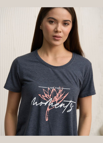 Темно-синяя комплект со штанами и футболкой на завязках Nicoletta