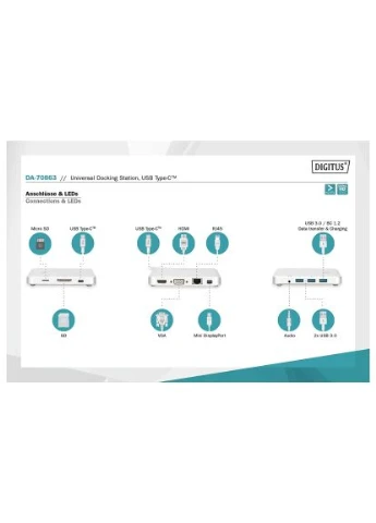 Концентратор (DA-70863) Digitus USB-C, 11 Port (366694675)
