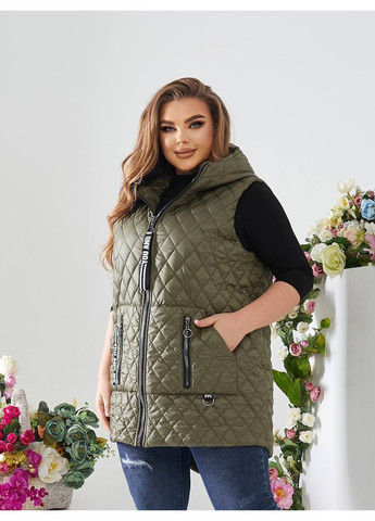 Жилетка жіноча стьобана з капюшоном (Заміри в описі) DK/DL Мода без кордонів (366725480)