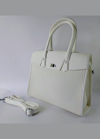 Сумка женская с двумя короткими ручками и ремешком белая Karlos Marconi (339079327)
